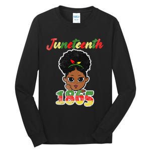 Juneteenth Celebrating 1865 Cute Black African Tall Long Sleeve T-Shirt