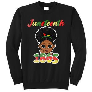 Juneteenth Celebrating 1865 Cute Black African Tall Sweatshirt