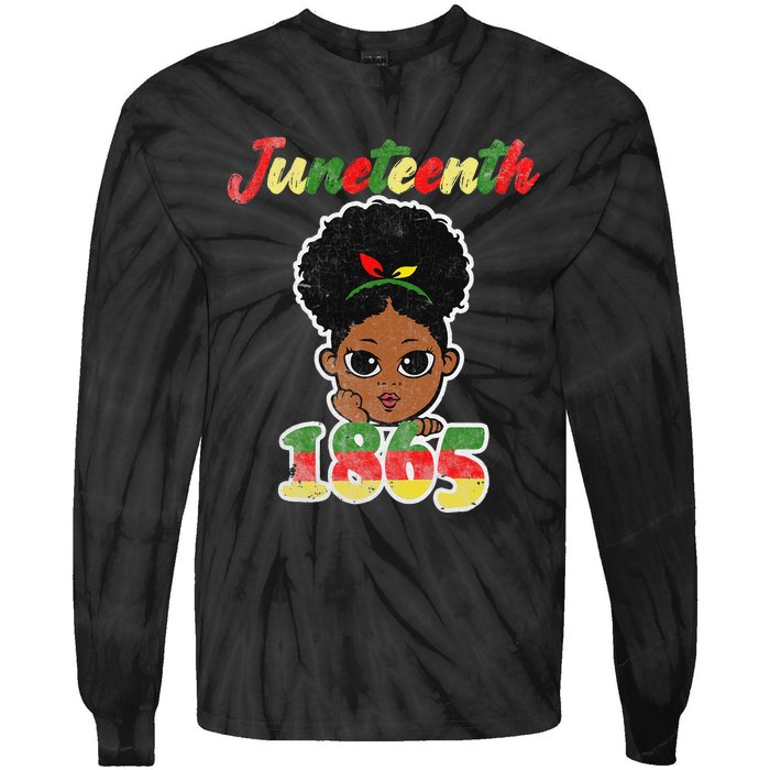 Juneteenth Celebrating 1865 Cute Black African Tie-Dye Long Sleeve Shirt