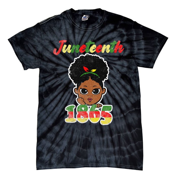 Juneteenth Celebrating 1865 Cute Black African Tie-Dye T-Shirt