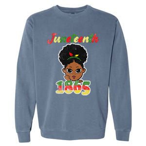 Juneteenth Celebrating 1865 Cute Black African Garment-Dyed Sweatshirt