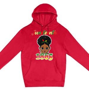 Juneteenth Celebrating 1865 Cute Black African Premium Pullover Hoodie