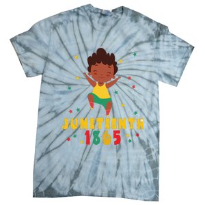 Juneteenth Celebrating 1865 Cute Black Tie-Dye T-Shirt