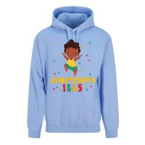 Juneteenth Celebrating 1865 Cute Black Unisex Surf Hoodie