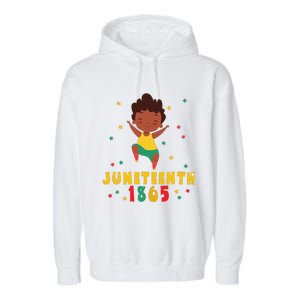 Juneteenth Celebrating 1865 Cute Black Garment-Dyed Fleece Hoodie