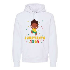 Juneteenth Celebrating 1865 Cute Black Premium Hoodie