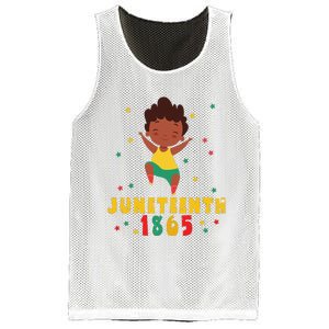 Juneteenth Celebrating 1865 Cute Black Mesh Reversible Basketball Jersey Tank