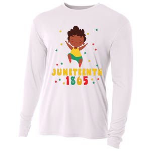 Juneteenth Celebrating 1865 Cute Black Cooling Performance Long Sleeve Crew