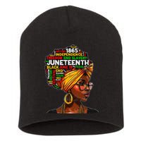 Juneteenth Celebrate 1865 Afro Black Natural Hair Wo Short Acrylic Beanie