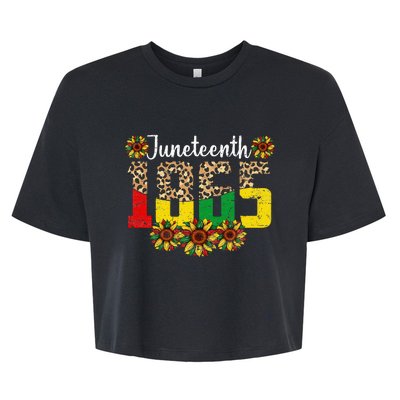 Juneteenth Celebrate 1865 Black History African American Bella+Canvas Jersey Crop Tee