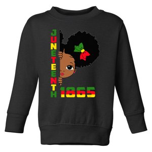 Juneteenth Celebrating 1865 Cute Black Toddler Sweatshirt