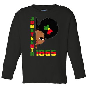 Juneteenth Celebrating 1865 Cute Black Toddler Long Sleeve Shirt