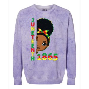 Juneteenth Celebrating 1865 Brown Skin Princess Colorblast Crewneck Sweatshirt