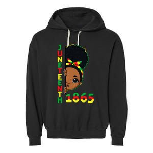 Juneteenth Celebrating 1865 Brown Skin Princess Garment-Dyed Fleece Hoodie