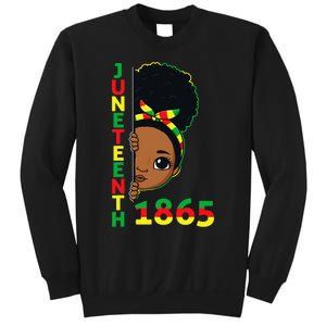 Juneteenth Celebrating 1865 Brown Skin Princess Sweatshirt