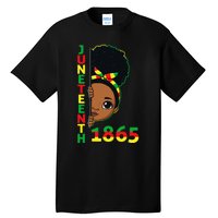 Juneteenth Celebrating 1865 Brown Skin Princess Tall T-Shirt