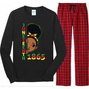 Juneteenth Celebrating 1865 Brown Skin Princess Long Sleeve Pajama Set