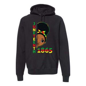 Juneteenth Celebrating 1865 Brown Skin Princess Premium Hoodie