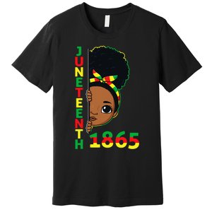 Juneteenth Celebrating 1865 Brown Skin Princess Premium T-Shirt