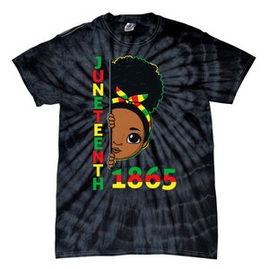 Juneteenth Celebrating 1865 Brown Skin Princess Tie-Dye T-Shirt