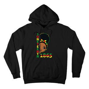 Juneteenth Celebrating 1865 Brown Skin Princess Tall Hoodie