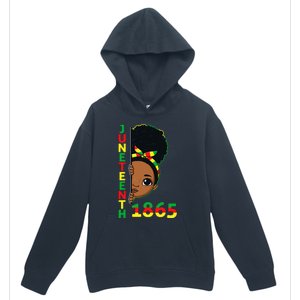 Juneteenth Celebrating 1865 Brown Skin Princess Urban Pullover Hoodie