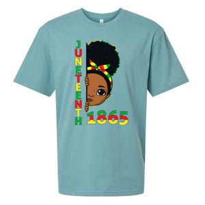 Juneteenth Celebrating 1865 Brown Skin Princess Sueded Cloud Jersey T-Shirt