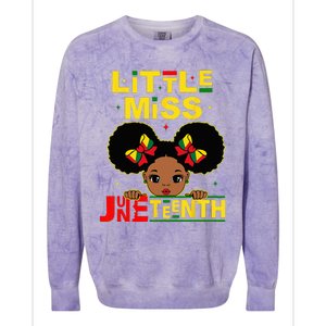 Juneteenth Celebrating 1865 Cute Black Colorblast Crewneck Sweatshirt