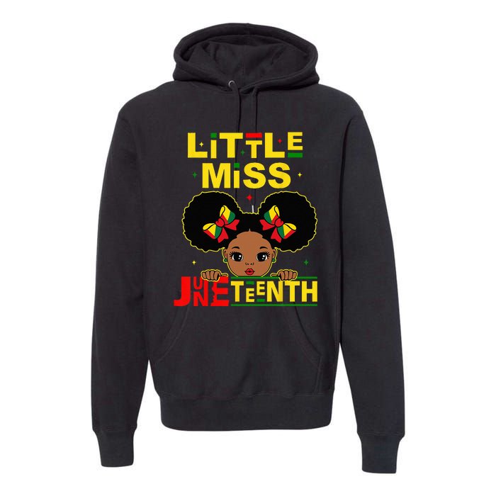 Juneteenth Celebrating 1865 Cute Black Premium Hoodie