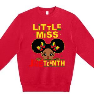 Juneteenth Celebrating 1865 Cute Black Premium Crewneck Sweatshirt