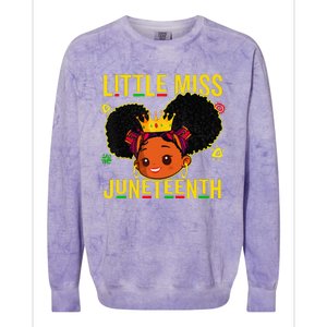 Juneteenth Celebrating 1865 Cute Black Colorblast Crewneck Sweatshirt