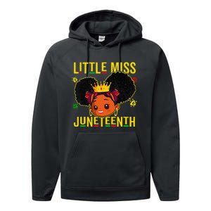 Juneteenth Celebrating 1865 Cute Black Performance Fleece Hoodie