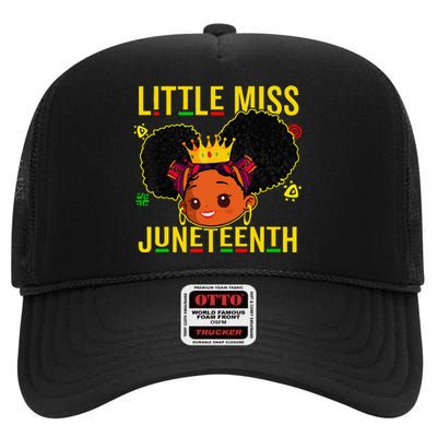 Juneteenth Celebrating 1865 Cute Black High Crown Mesh Back Trucker Hat