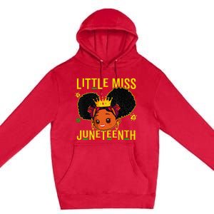 Juneteenth Celebrating 1865 Cute Black Premium Pullover Hoodie