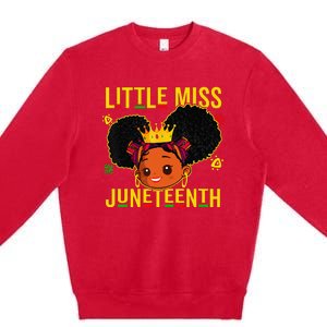 Juneteenth Celebrating 1865 Cute Black Premium Crewneck Sweatshirt