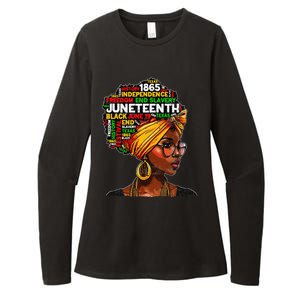 Juneteenth Celebrate 1865 Afro Black Natural Hair Womens CVC Long Sleeve Shirt