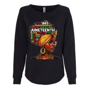 Juneteenth Celebrate 1865 Afro Black Natural Hair Womens California Wash Sweatshirt