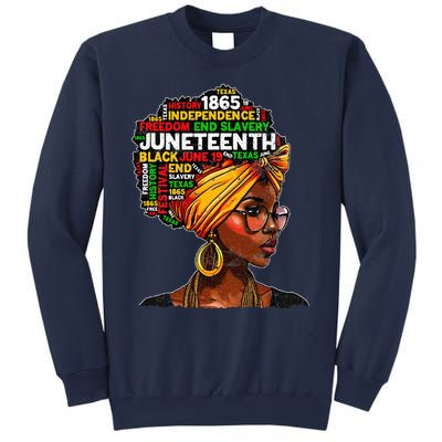 Juneteenth Celebrate 1865 Afro Black Natural Hair Sweatshirt