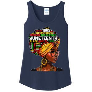 Juneteenth Celebrate 1865 Afro Black Natural Hair Ladies Essential Tank