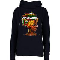 Juneteenth Celebrate 1865 Afro Black Natural Hair Womens Funnel Neck Pullover Hood