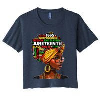 Juneteenth Celebrate 1865 Afro Black Natural Hair Women's Crop Top Tee