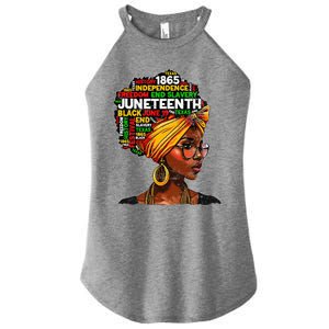 Juneteenth Celebrate 1865 Afro Black Natural Hair Women's Perfect Tri Rocker Tank