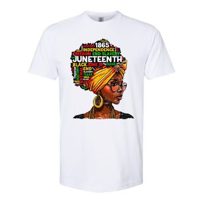 Juneteenth Celebrate 1865 Afro Black Natural Hair Softstyle® CVC T-Shirt