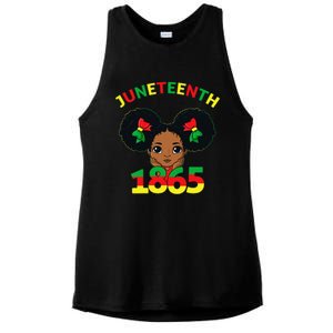 Juneteenth Celebrating 1865 Cute Brown Skin Ladies PosiCharge Tri-Blend Wicking Tank