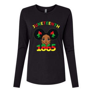 Juneteenth Celebrating 1865 Cute Brown Skin Womens Cotton Relaxed Long Sleeve T-Shirt