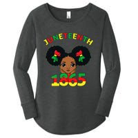 Juneteenth Celebrating 1865 Cute Brown Skin Women's Perfect Tri Tunic Long Sleeve Shirt