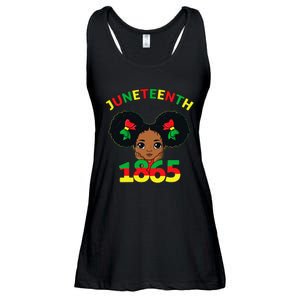 Juneteenth Celebrating 1865 Cute Brown Skin Ladies Essential Flowy Tank