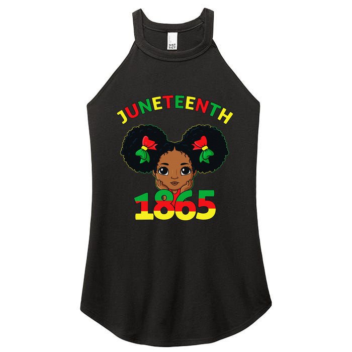 Juneteenth Celebrating 1865 Cute Brown Skin Women's Perfect Tri Rocker Tank