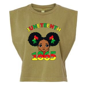 Juneteenth Celebrating 1865 Cute Brown Skin Garment-Dyed Women's Muscle Tee