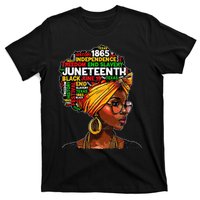 Juneteenth Celebrate 1865 Afro Black Natural Hair T-Shirt